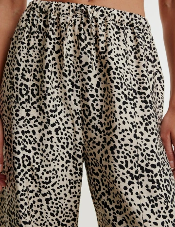 Pantaloni Edited, animal print