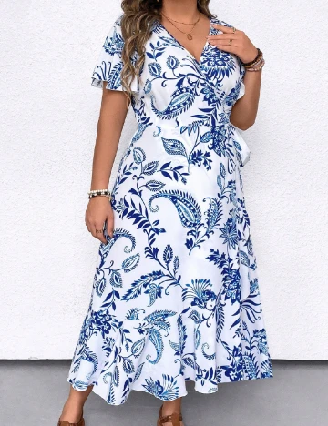 Rochie lunga SHEIN CURVE, alb Alb