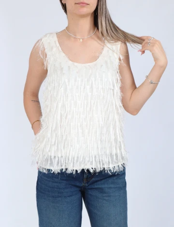 Maiou Vero Moda, alb Alb
