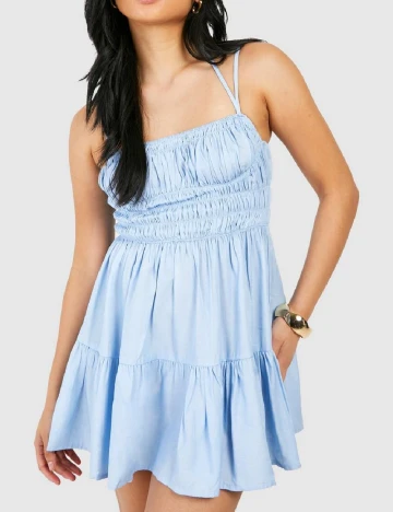 Rochie scurta Boohoo, albastru