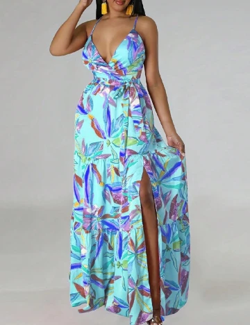 Rochie lunga SHEIN, albastru Albastru