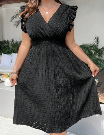Rochie medie SHEIN CURVE, negru