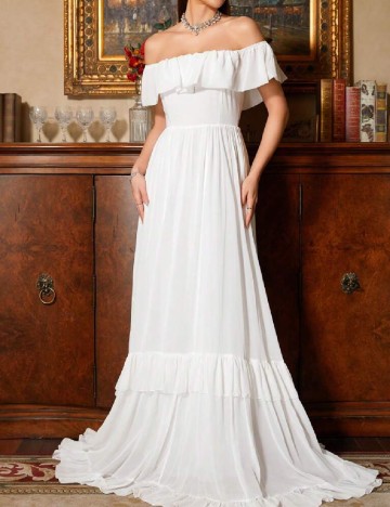 
						Rochie lunga SHEIN, alb