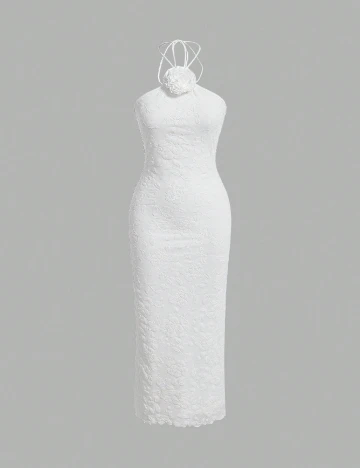 Rochie medie SHEIN, alb