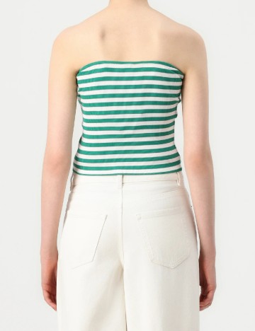 Top Vero Moda, alb/verde