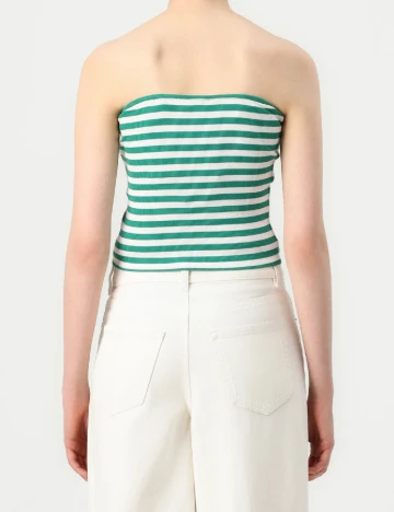 Top Vero Moda, alb/verde