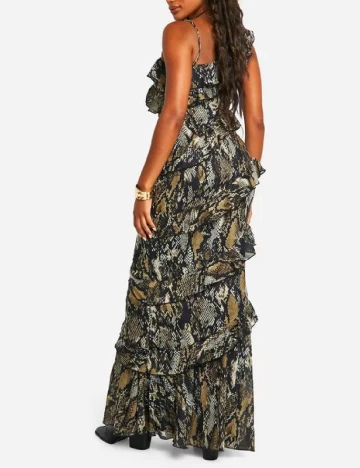 Rochie lunga Boohoo, mix culori