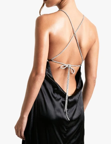 Rochie lunga Boohoo, negru