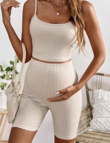Compleu SHEIN Maternity, crem Crem