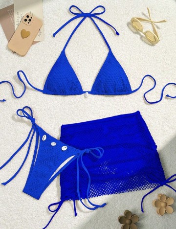 
						Costum de baie SHEIN, albastru