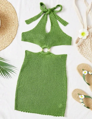 Rochie de plaja SHEIN, verde Verde