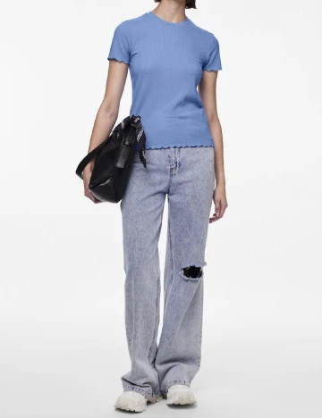 Tricou Pieces, albastru