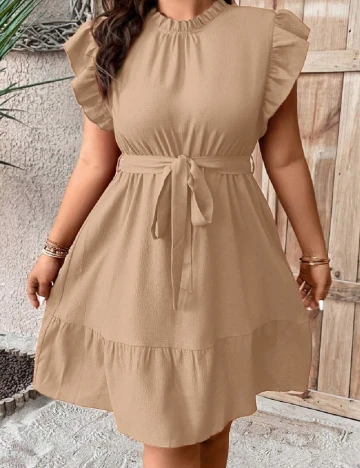 Rochie scurta SHEIN CURVE, crem