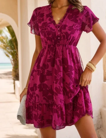 Rochie scurta SHEIN, roz