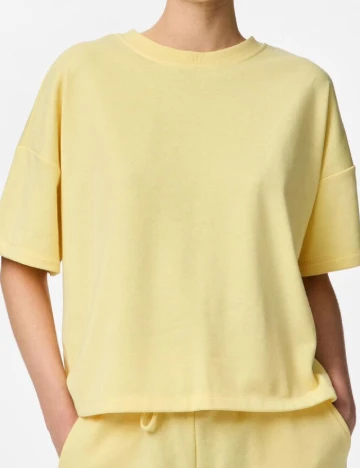 Tricou Pieces, galben
