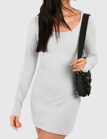 Rochie scurta Boohoo, gri