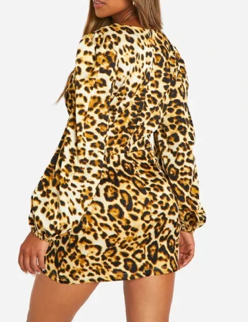 Rochie scurta Boohoo, animal print