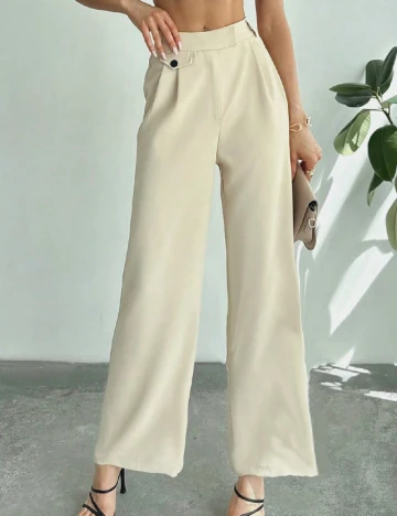 Pantaloni SHEIN, crem Crem