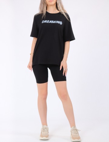 Tricou Pieces, negru