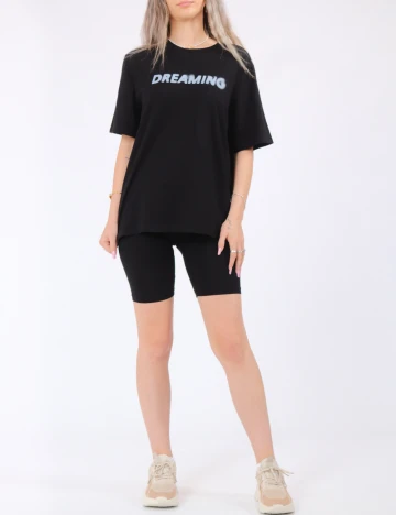 Tricou Pieces, negru
