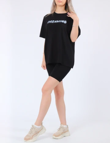Tricou Pieces, negru