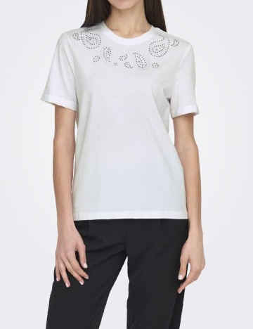 
						Tricou Only, alb