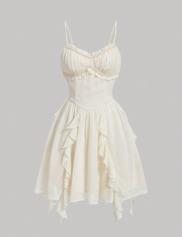 Rochie scurta SHEIN, crem