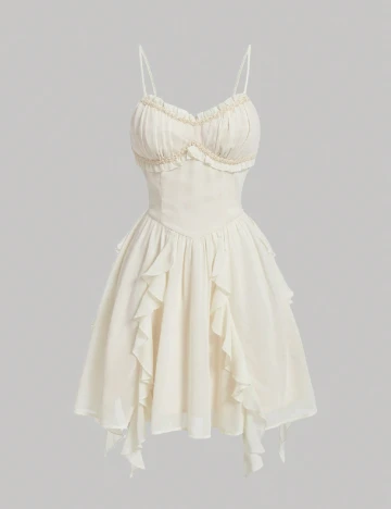 Rochie scurta SHEIN, crem