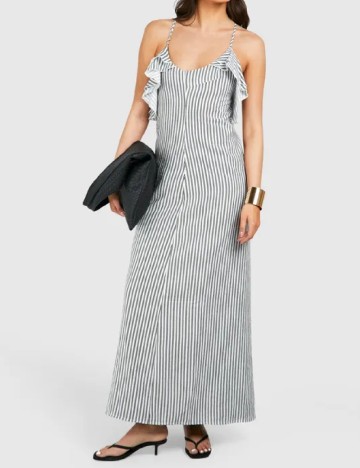 
						Rochie lunga Boohoo, alb