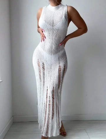Rochie de plaja SHEIN, alb