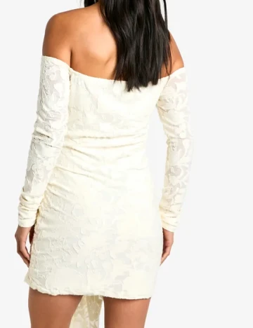 Rochie scurta Boohoo, crem Crem