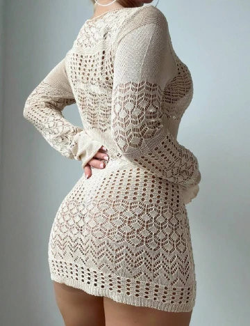 Rochie de plaja SHEIN, crem
