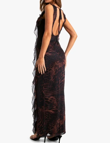 Rochie lunga Boohoo, animal print Animal print