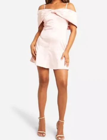 Rochie scurta Boohoo, roz Roz