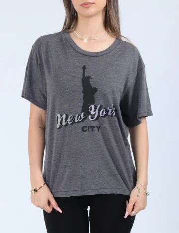 Tricou American Eagle, gri inchis Gri