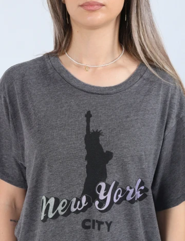 Tricou American Eagle, gri inchis Gri