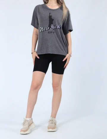 Tricou American Eagle, gri inchis Gri