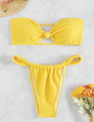 
						Costum de baie SHEIN, galben
