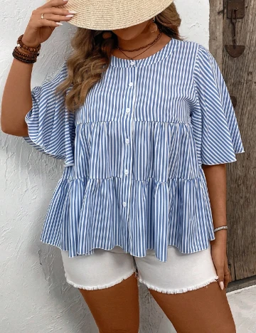 Bluza SHEIN CURVE, albastru