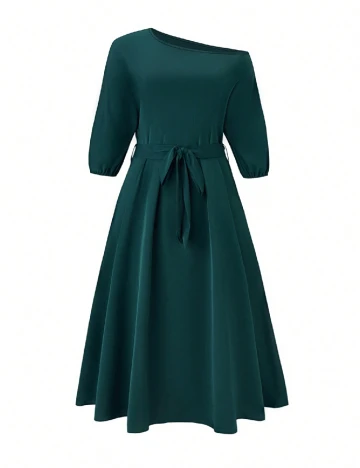 Rochie medie SHEIN CURVE, verde