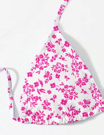 Costum de baie SHEIN, alb/roz
