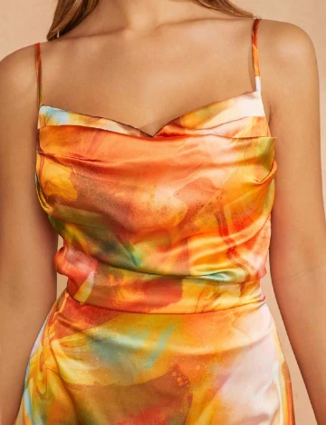 Rochie scurta SHEIN, portocaliu