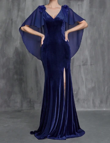 Rochie lunga Mosy, bleumarin
