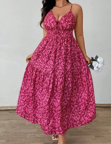 Rochie lunga SHEIN CURVE, roz