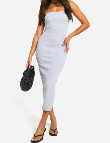 Rochie medie Boohoo, gri