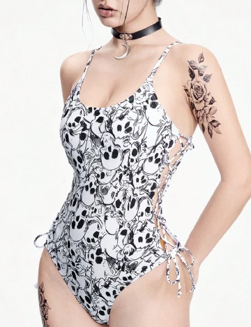 Costum de baie Romwe, alb