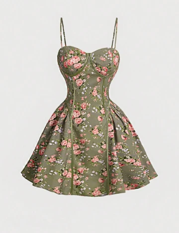 Rochie scurta SHEIN, verde