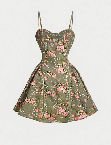 Rochie scurta SHEIN, verde