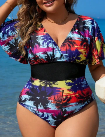 Costum de baie SHEIN CURVE, mix culori