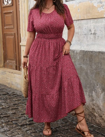 Rochie lunga SHEIN CURVE, grena